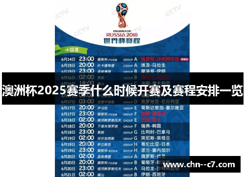 澳洲杯2025赛季什么时候开赛及赛程安排一览